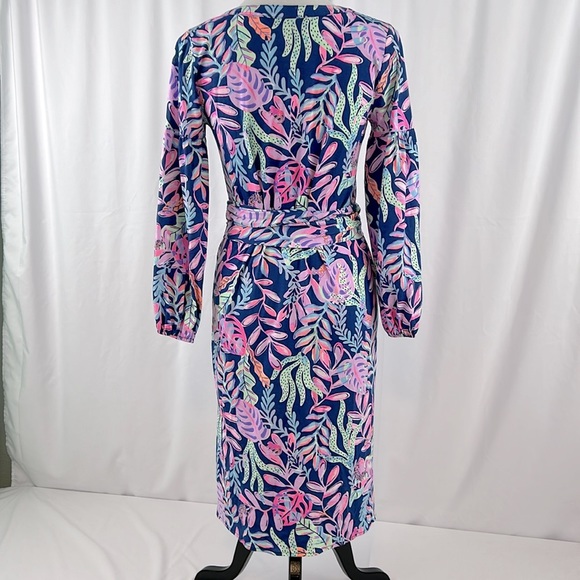 Lilly Pulitzer Kierna Knee Length Dress Oyster Bay Navy You’ve Been Spotted in S - Picture 9 of 11